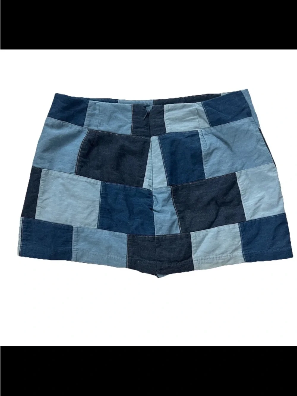 Amanda Uprichard Dale Skort Women’s M Denim Quilted Patchwork Festival Y2K - Picture 3 of 7